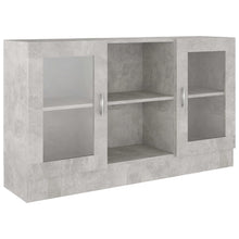 Vitrinekast 20X30,5X70 Cm Spaanplaat Betongrijs Bewerkt hout en glas