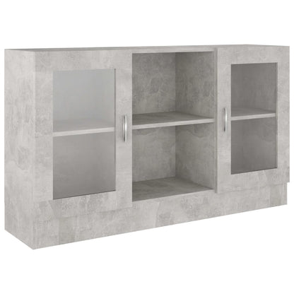 Vitrinekast 20X30,5X70 Cm Spaanplaat Betongrijs Bewerkt hout en glas