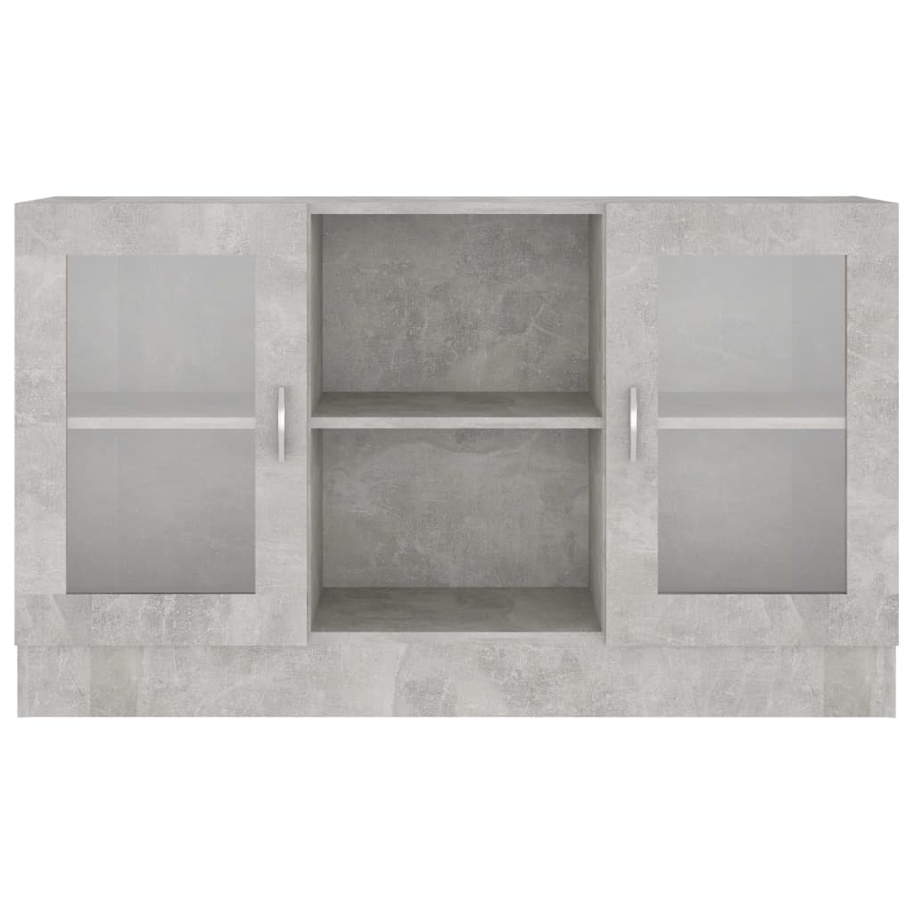 Vitrinekast 20X30,5X70 Cm Spaanplaat Betongrijs Bewerkt hout en glas