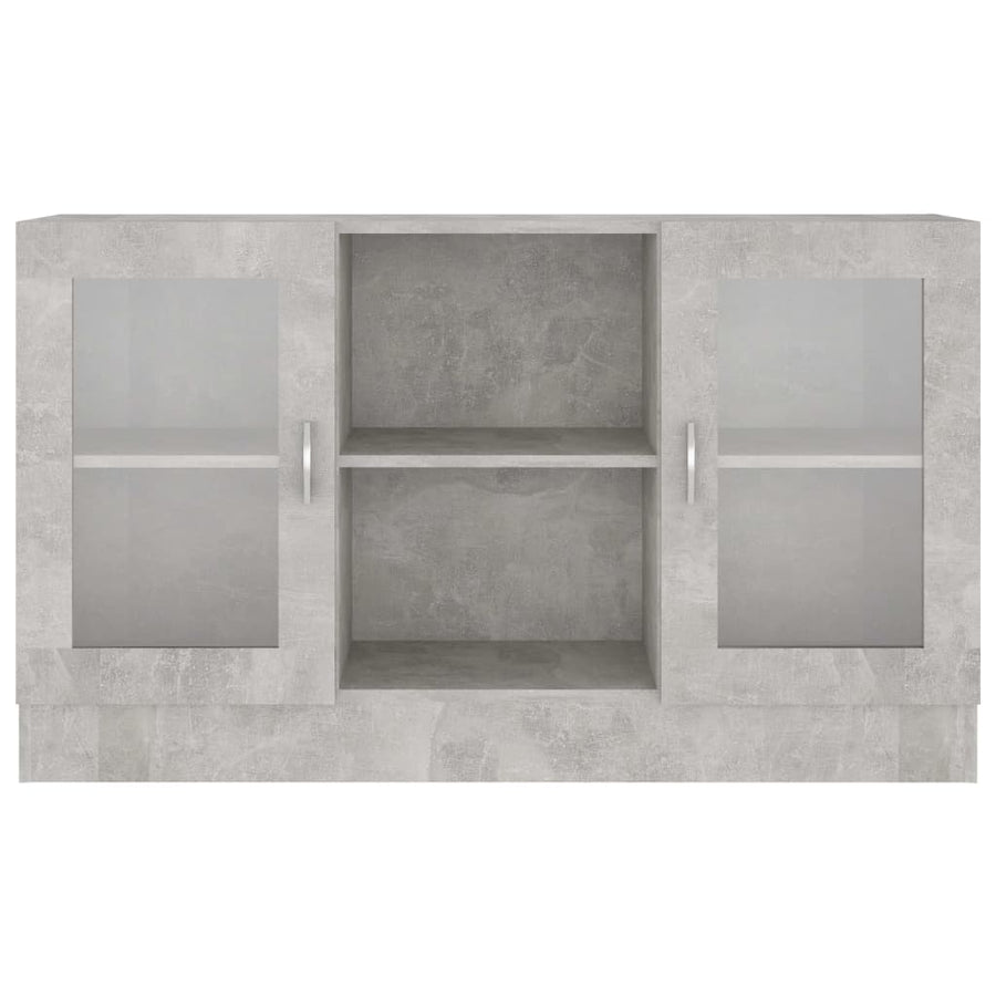 Vitrinekast 20X30,5X70 Cm Spaanplaat Betongrijs Bewerkt hout en glas