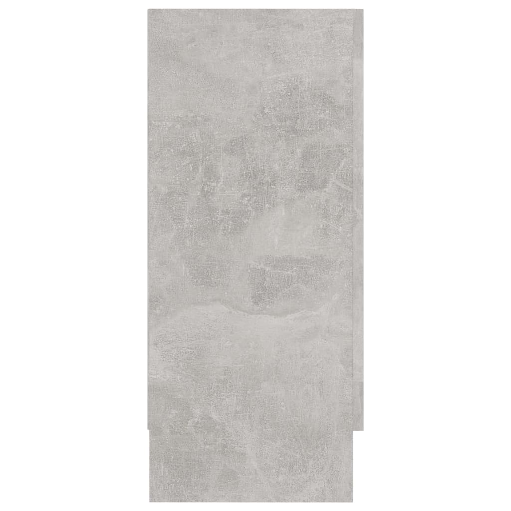 Vitrinekast 20X30,5X70 Cm Spaanplaat Betongrijs Bewerkt hout en glas