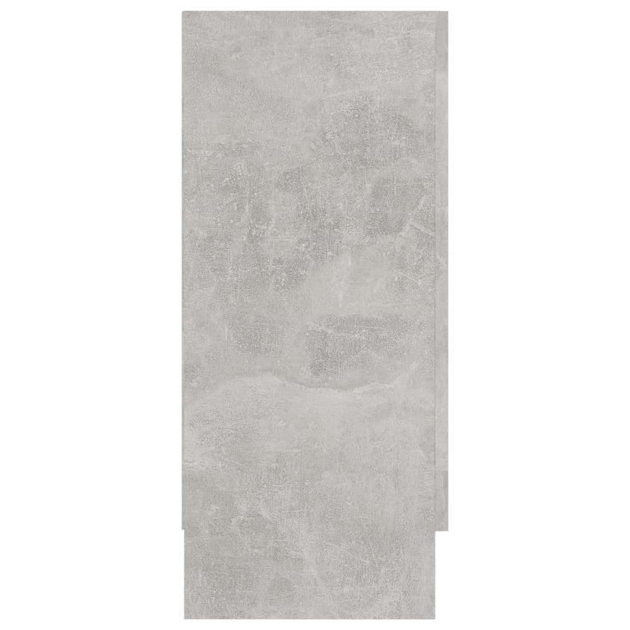 Vitrinekast 20X30,5X70 Cm Spaanplaat Betongrijs Bewerkt hout en glas