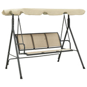 Schommelbank 170x118x153 cm antraciet zandkleurig