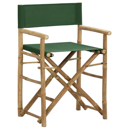 Regisseursstoelen Inklapbaar Bamboe En Stof Groen