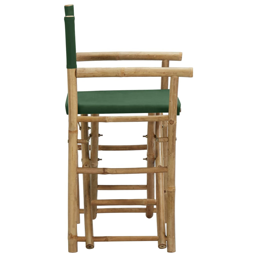 Regisseursstoelen Inklapbaar Bamboe En Stof Groen