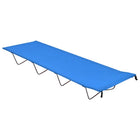 Campingbed 180x60x19 cm oxford stof staal blauw
