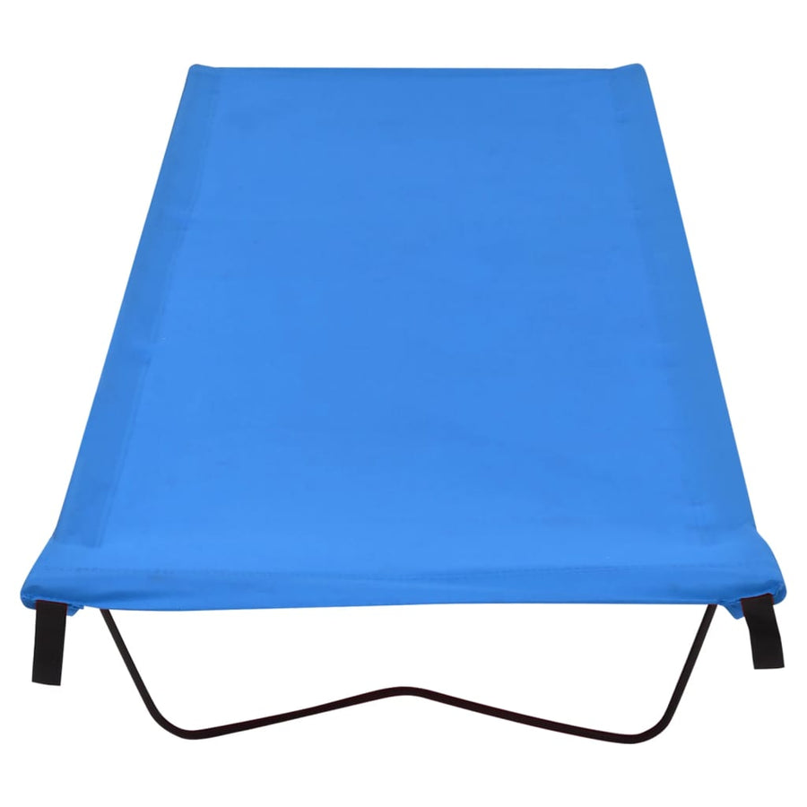 Campingbed 80X60X9 Cm Oxford Stof En Staal 1 Blauw