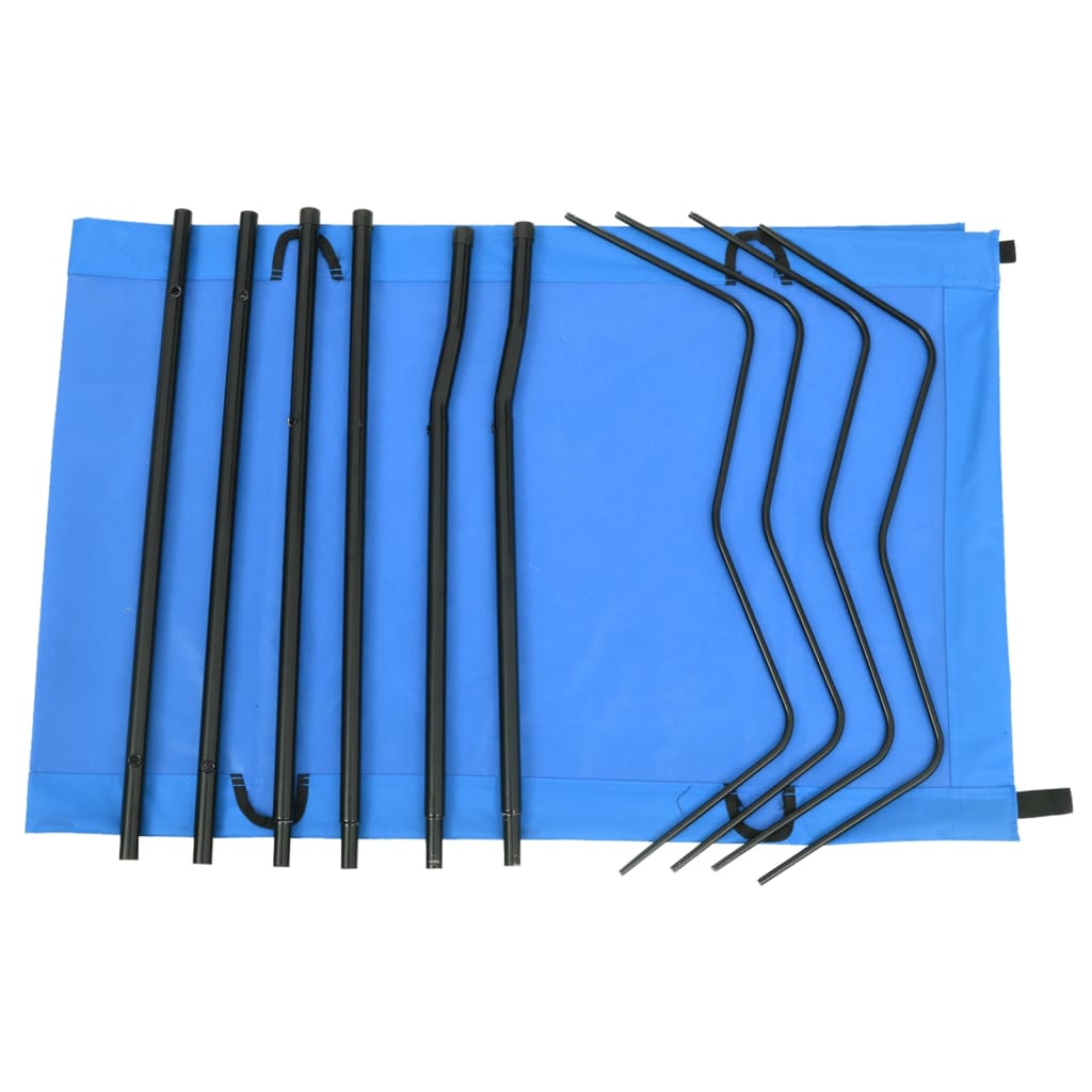 Campingbed 80X60X9 Cm Oxford Stof En Staal 1 Blauw