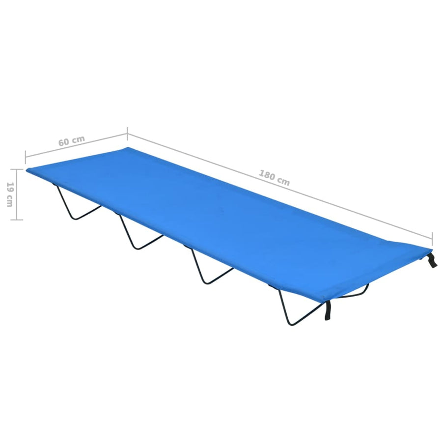 Campingbed 80X60X9 Cm Oxford Stof En Staal 1 Blauw