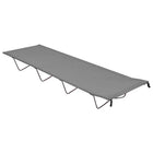 Campingbed 180x60x19 cm oxford stof staal grijs