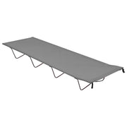 Camping bed 180x60x19 cm oxford fabric and steel grey