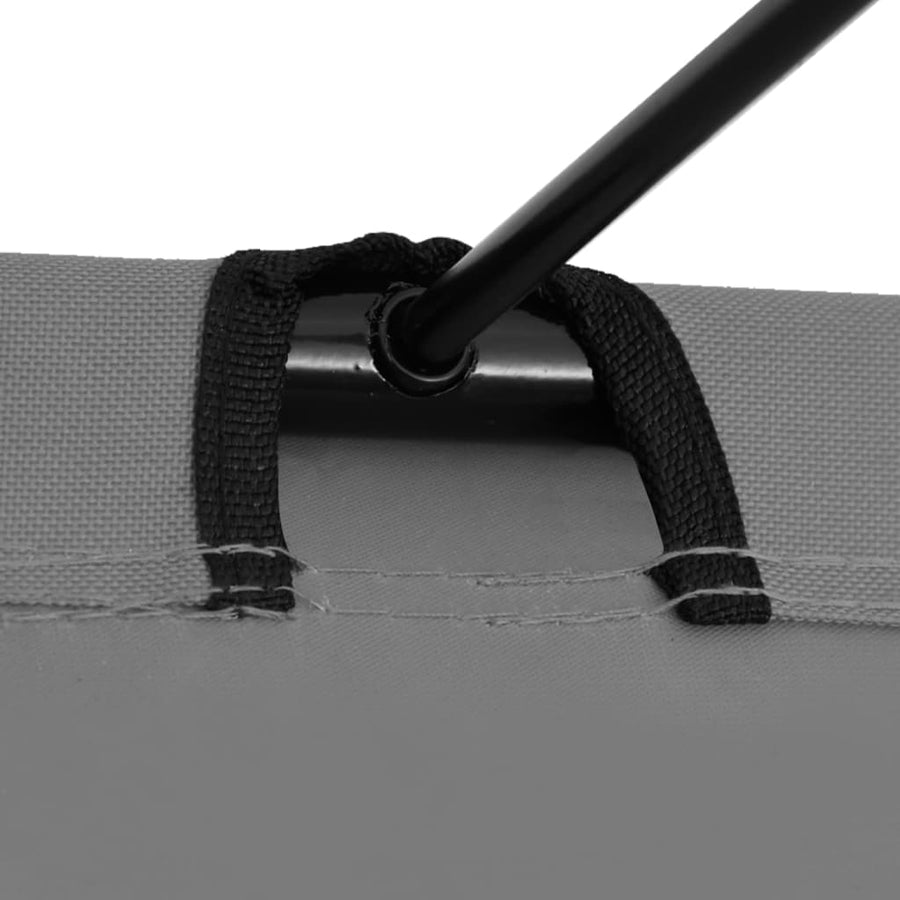 Campingbed 80X60X9 Cm Oxford Stof En Staal 1 Grijs