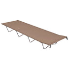 Campingbed 180x60x19 cm oxford stof staal taupe