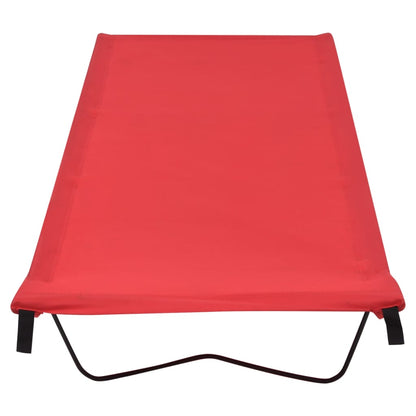 Campingbedden 180X60X19 Cm Oxford Stof En Staal 2 Rood