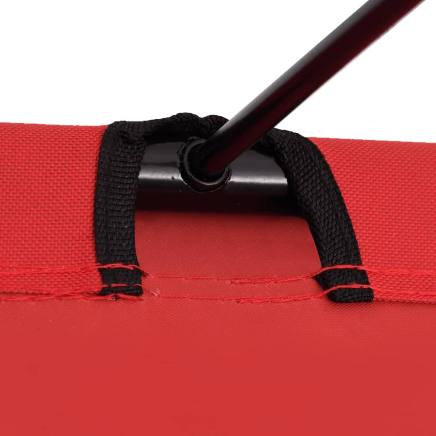Campingbedden 180X60X19 Cm Oxford Stof En Staal 2 Rood
