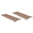 Campingbed 180x60x19 cm oxford stof staal taupe