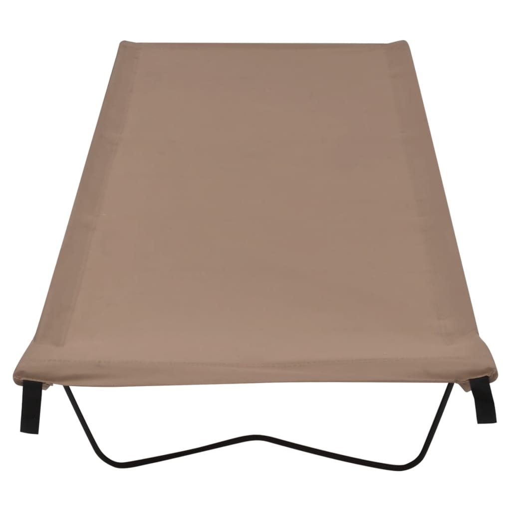 Campingbedden 180X60X19 Cm Oxford Stof En Staal 2 Taupe