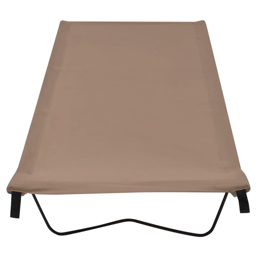 Campingbedden 180X60X19 Cm Oxford Stof En Staal 2 Taupe