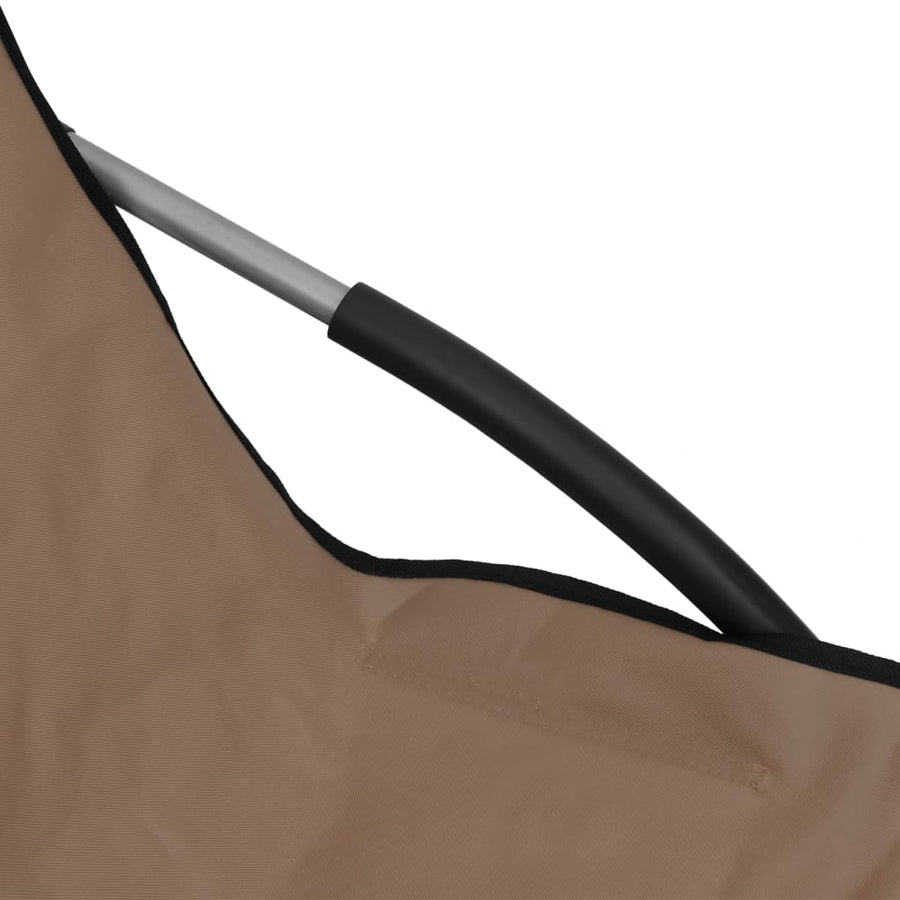 Strandstoelen 2 st inklapbaar stof taupe Taupe