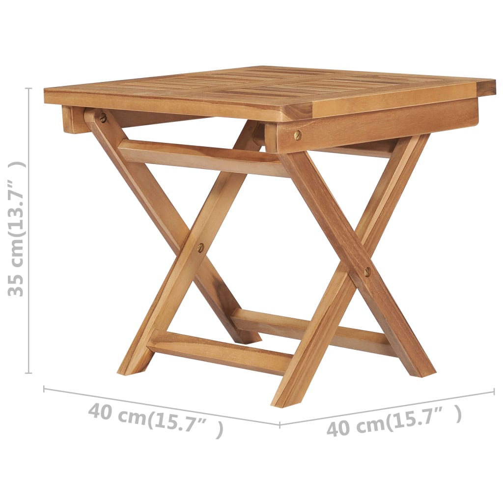 Ligbed Met Inklapbare Tafel Massief Teakhout 1 Met tafel