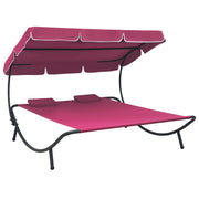Pink Daybed with Canopy and Cushions
