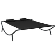 Loungebed 200x173x45 cm stof zwart