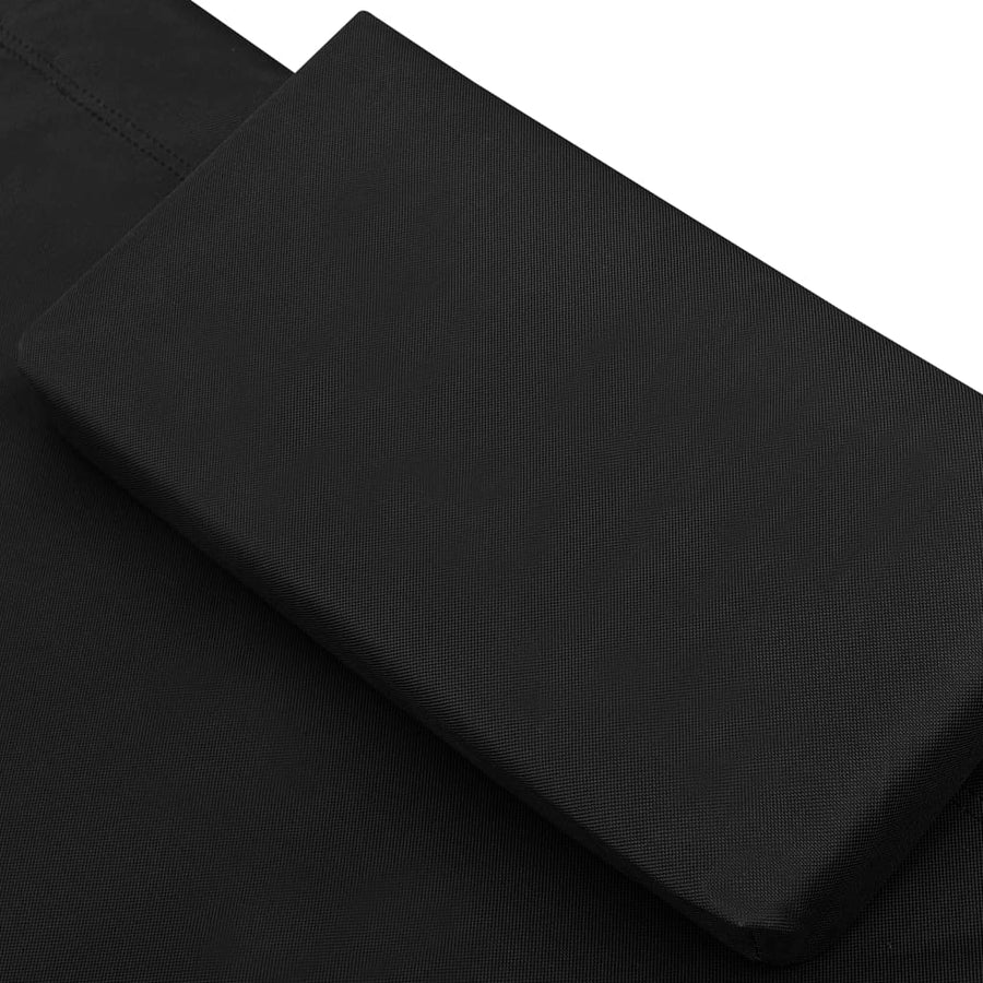 Loungebed stof zwart Zwart
