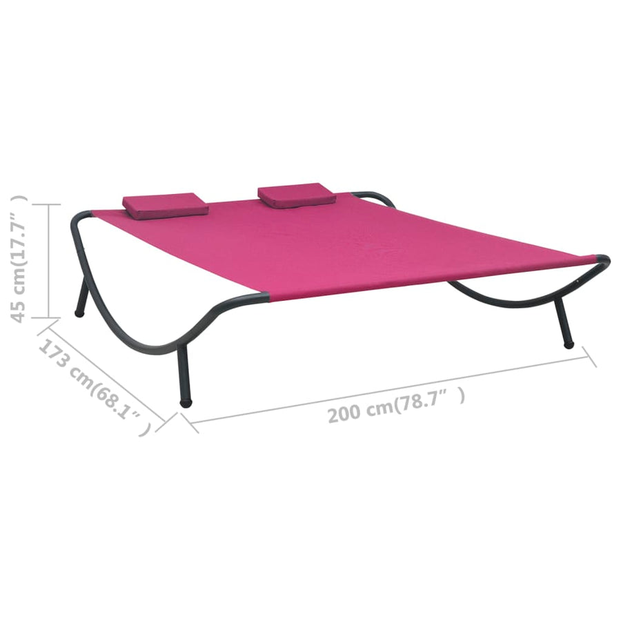 Loungebed Stof Roze