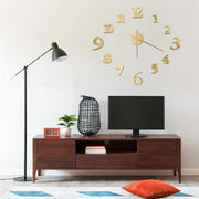 Wandklok 100 cm goudkleurig EVA
