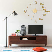 Wandklok 100 cm goudkleurig EVA