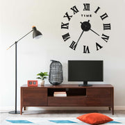 Wandklok 100 cm zwart EVA