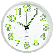 Wandklok lichtgevend 30 cm wit PP