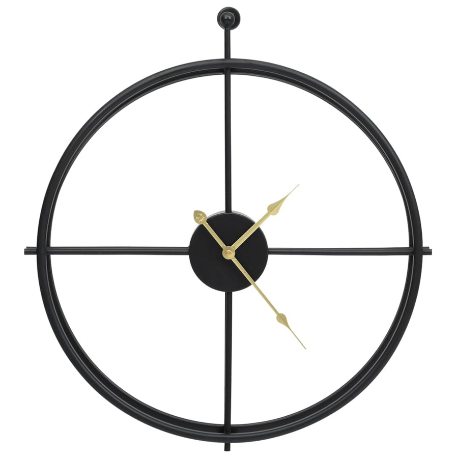 Wandklok 52 Cm Ijzer Zwart