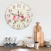 Wandklok 60 cm MDF bloemen