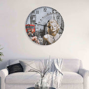 Wandklok 60 cm MDF meerkleurig