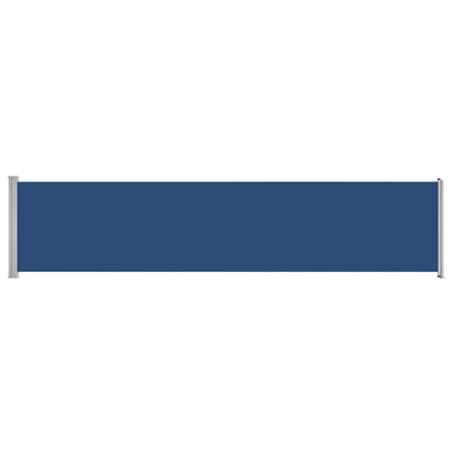 Tuinscherm Uittrekbaar 140X600 Cm Blauw