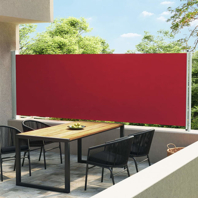 Tuinscherm Uittrekbaar 600 x 160 cm Rood