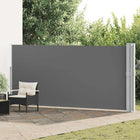 Tuinscherm uittrekbaar 170x1200 cm antraciet