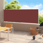 Tuinscherm uittrekbaar 180x500 cm bruin polyester