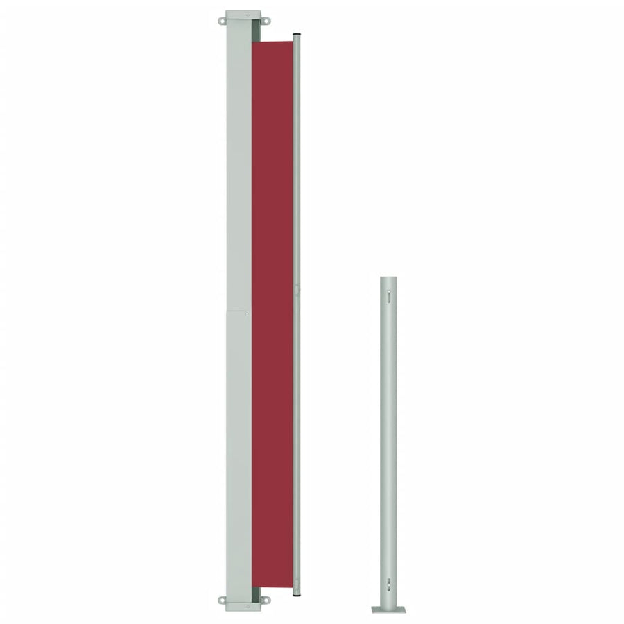 Tuinscherm Uittrekbaar 180X500 Cm Rood