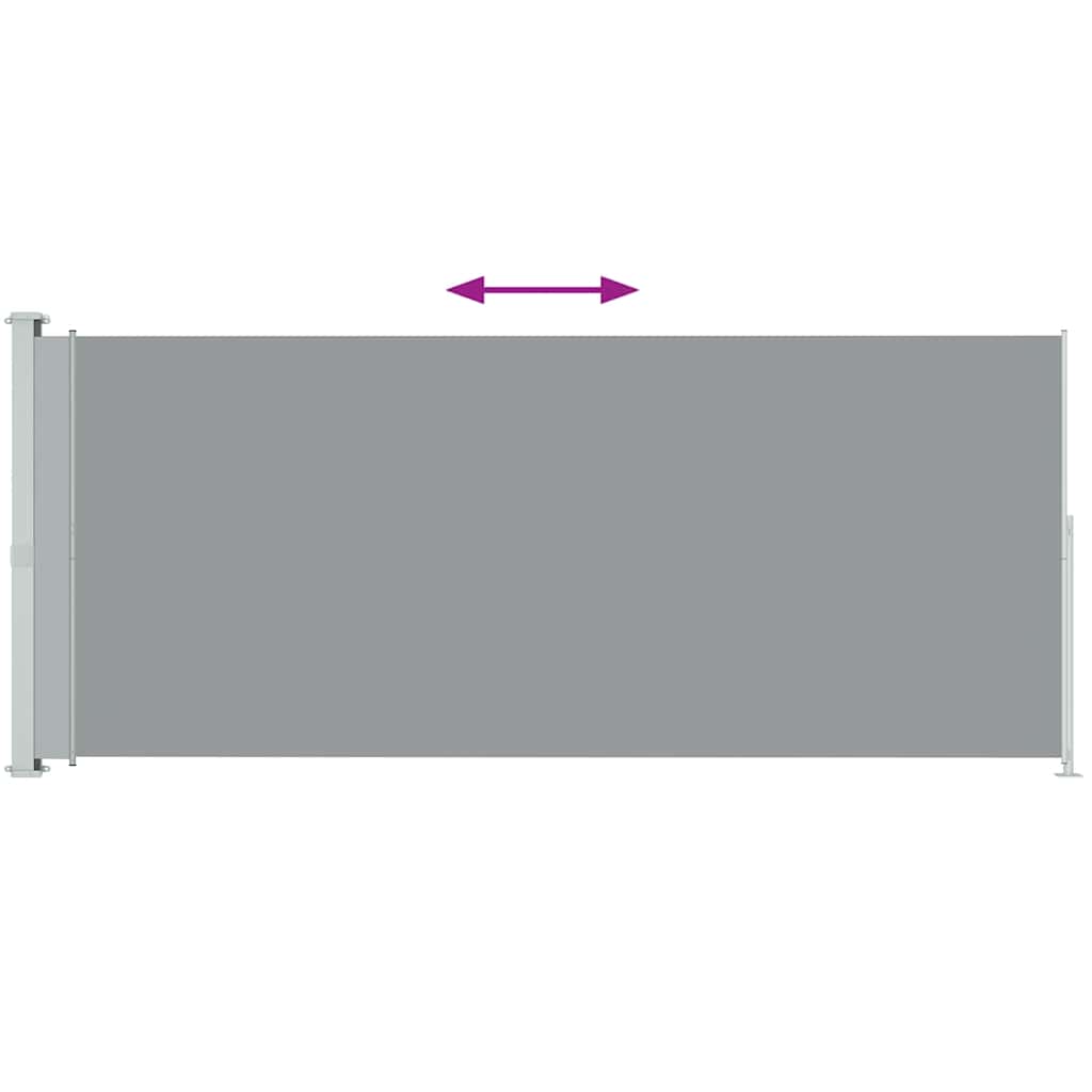 Tuinscherm uittrekbaar 200x500 cm grijs