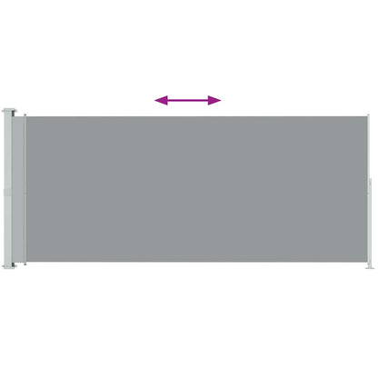 Tuinscherm uittrekbaar 200x500 cm grijs