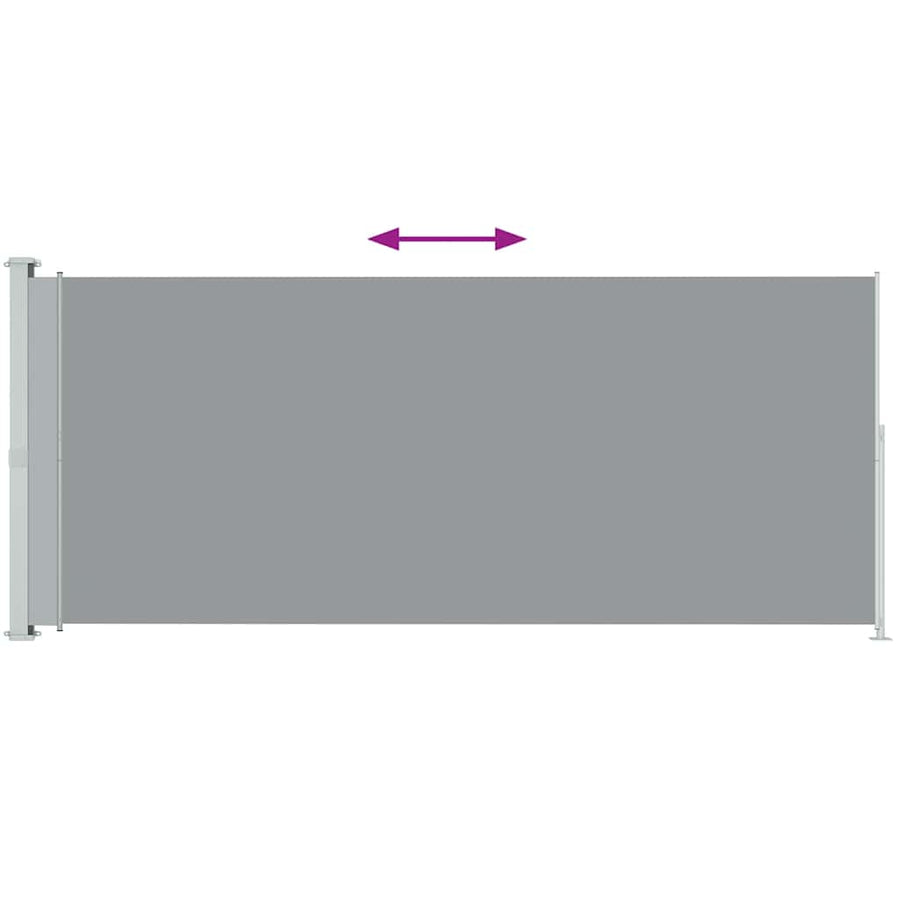 Tuinscherm uittrekbaar 200x500 cm grijs