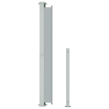 Tuinscherm uittrekbaar 200x500 cm grijs