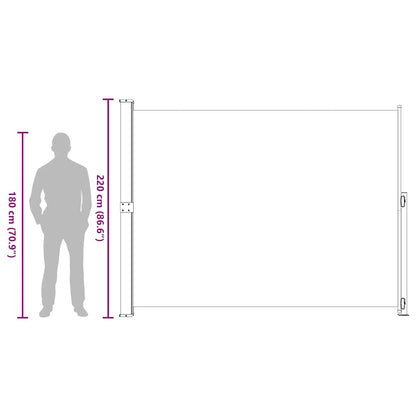 Tuinscherm uittrekbaar 220x300 cm crème
