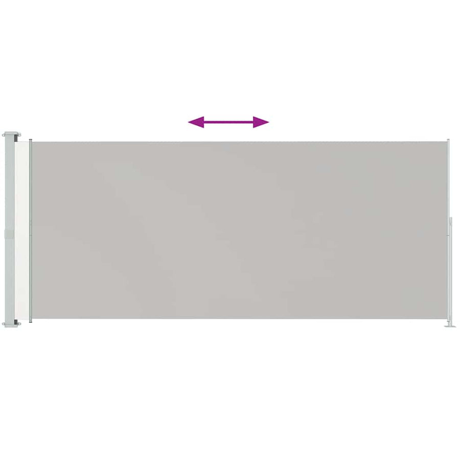 Tuinscherm Uittrekbaar Grijs 220 x 500 cm