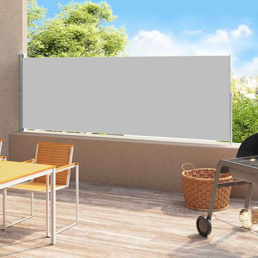 Tuinscherm Uittrekbaar Grijs 220 x 500 cm