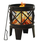 Fire Pit With Poker Ø42X54 Cm Steel