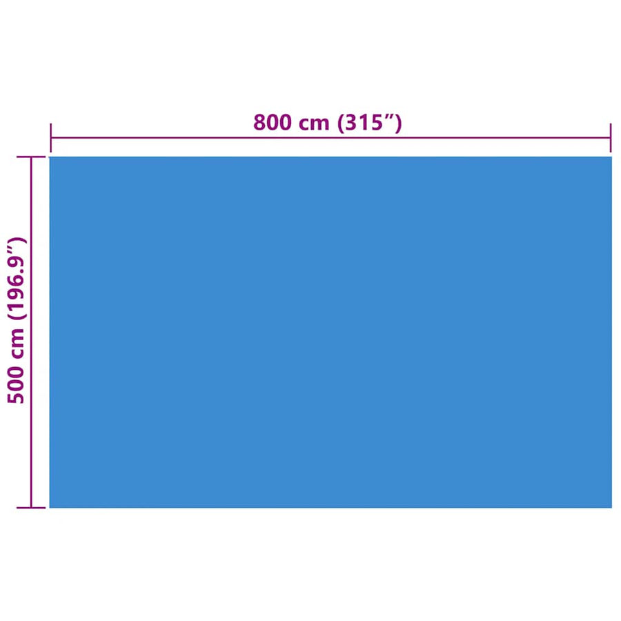 Zwembadhoes Rechthoekig 800X500 Cm Pe 800 x 500 cm 110 μm Blauw