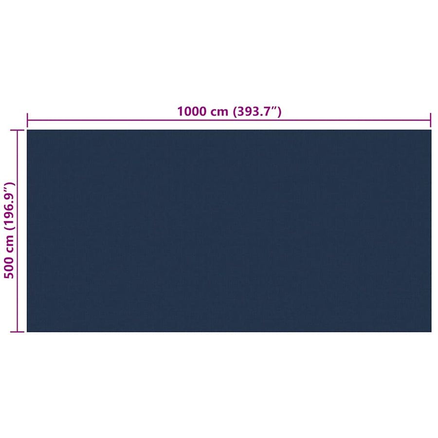 Zwembadfolie Solar Drijvend 1000X500 Cm Pe Zwart En Blauw